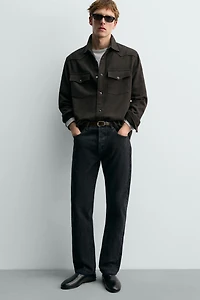 CEINTURE EN CUIR SURPIQUÉE AARON LEVINE X ZARA