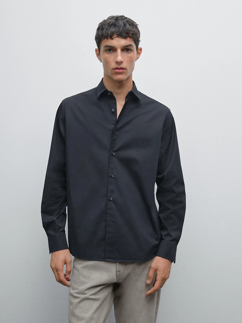 Regular fit stretch shirt