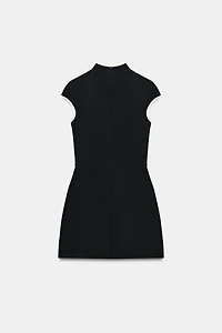 CONTRAST PIPING MINI DRESS