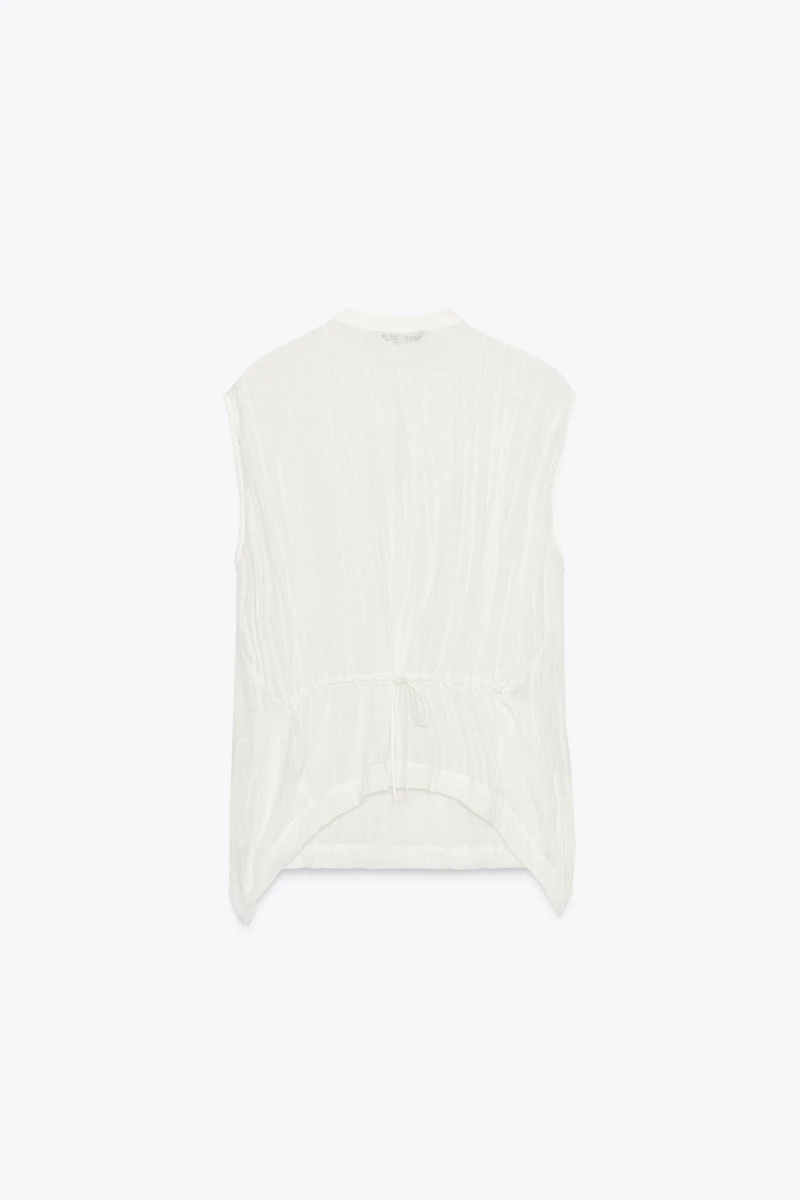 BLOUSE EN LIN À NŒUDS ZW COLLECTION