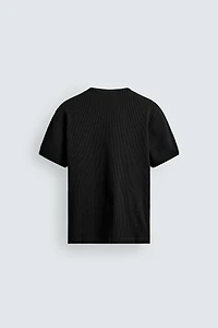 WAFFLE KNIT T-SHIRT