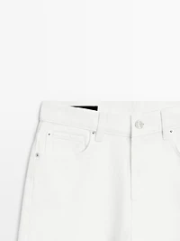 Mid-rise cropped wide-leg jeans