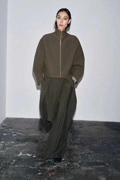 KNIT ZIP-UP JACKET