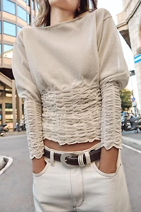 KNIT HONEYCOMB JUMPER