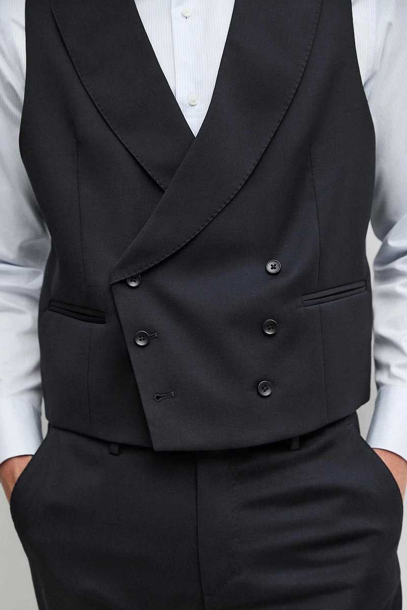 Cool wool suit waistcoat