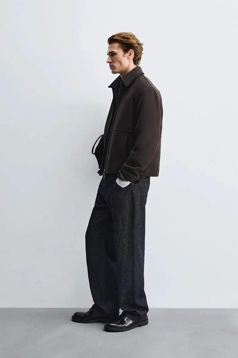 ZIPPERED TEXTURED JACKET