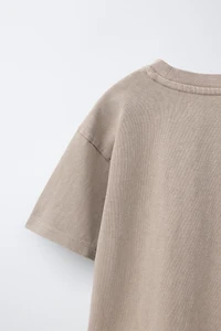 PLAIN GARMENT DYED T-SHIRT AND SHORTS SET