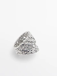 Bague large tressée