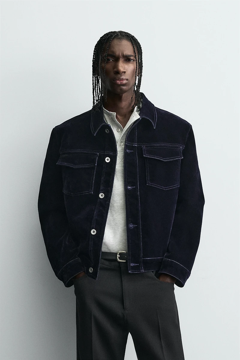 BLOUSON FLOQUÉ VELOURS