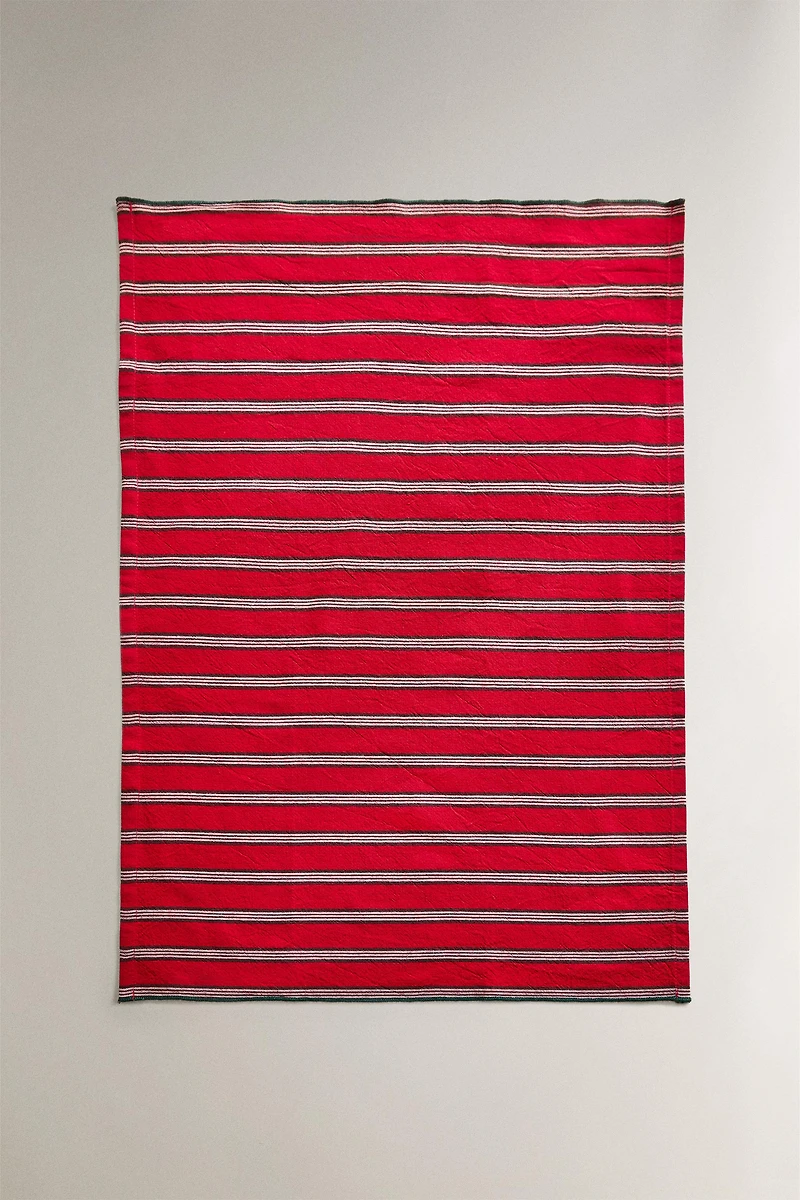 LOT TORCHON COTON TEINT EN FIL NOËL (LOT DE 2)