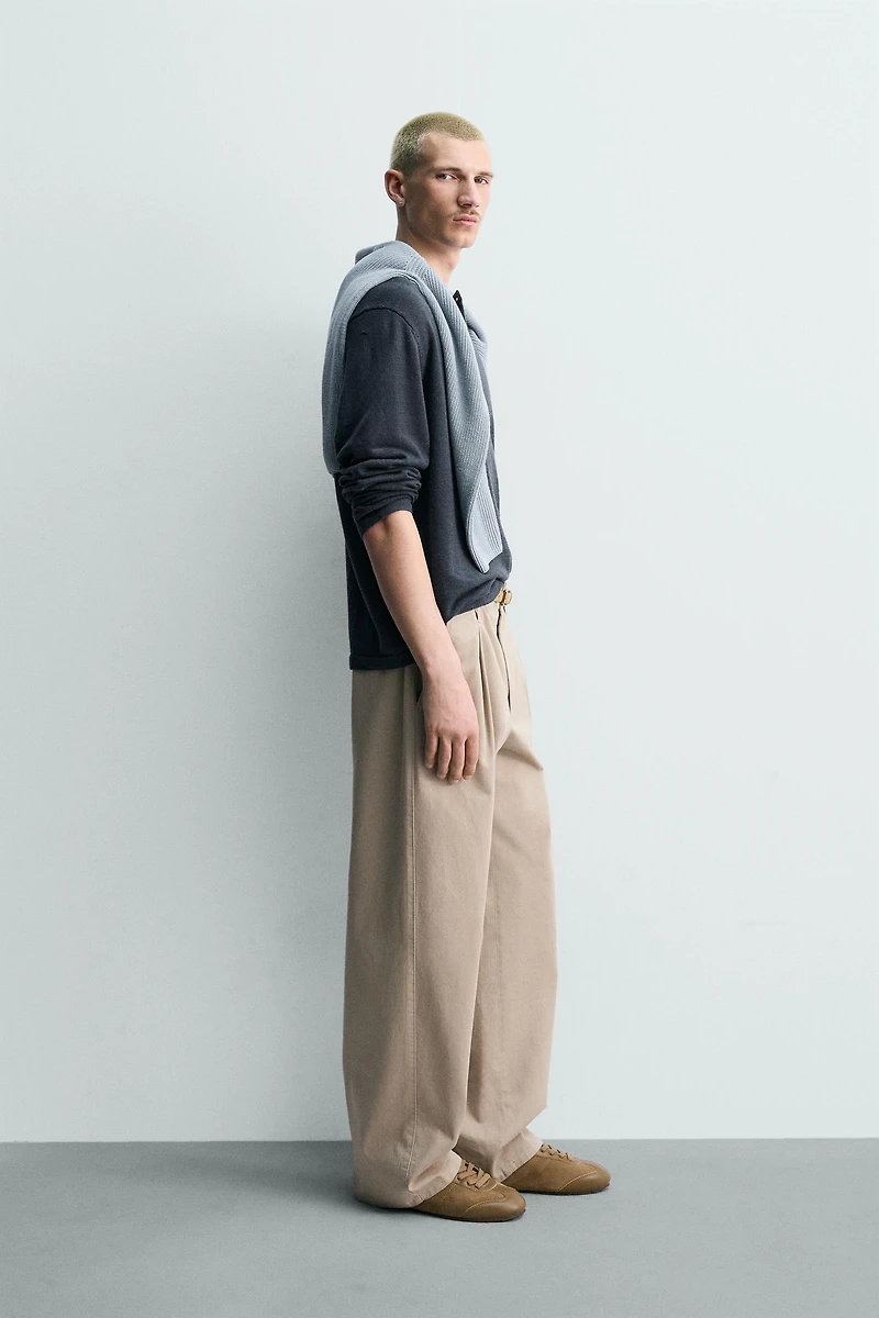 LINEN-WOOL BLEND HENLEY JUMPER