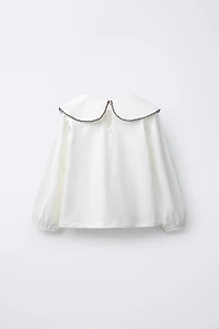 T-SHIRT COL CLAUDINE BRODÉ