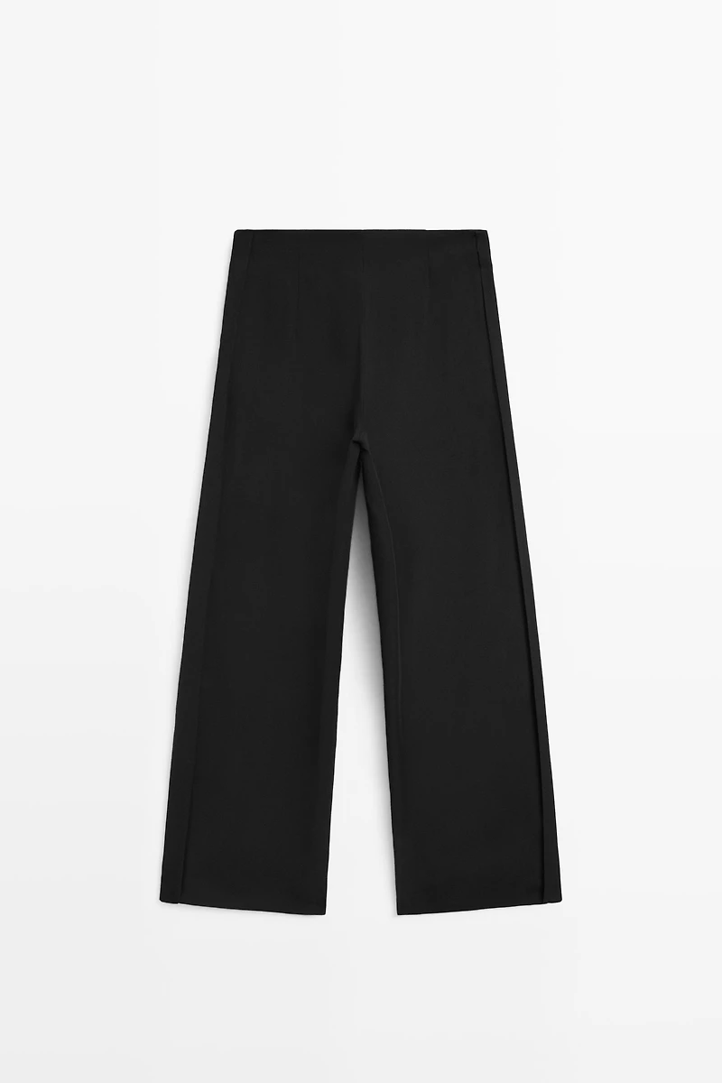 Straight-leg flowing pants