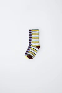 TWO-PACK OF STRIPED LONG SOCKS
