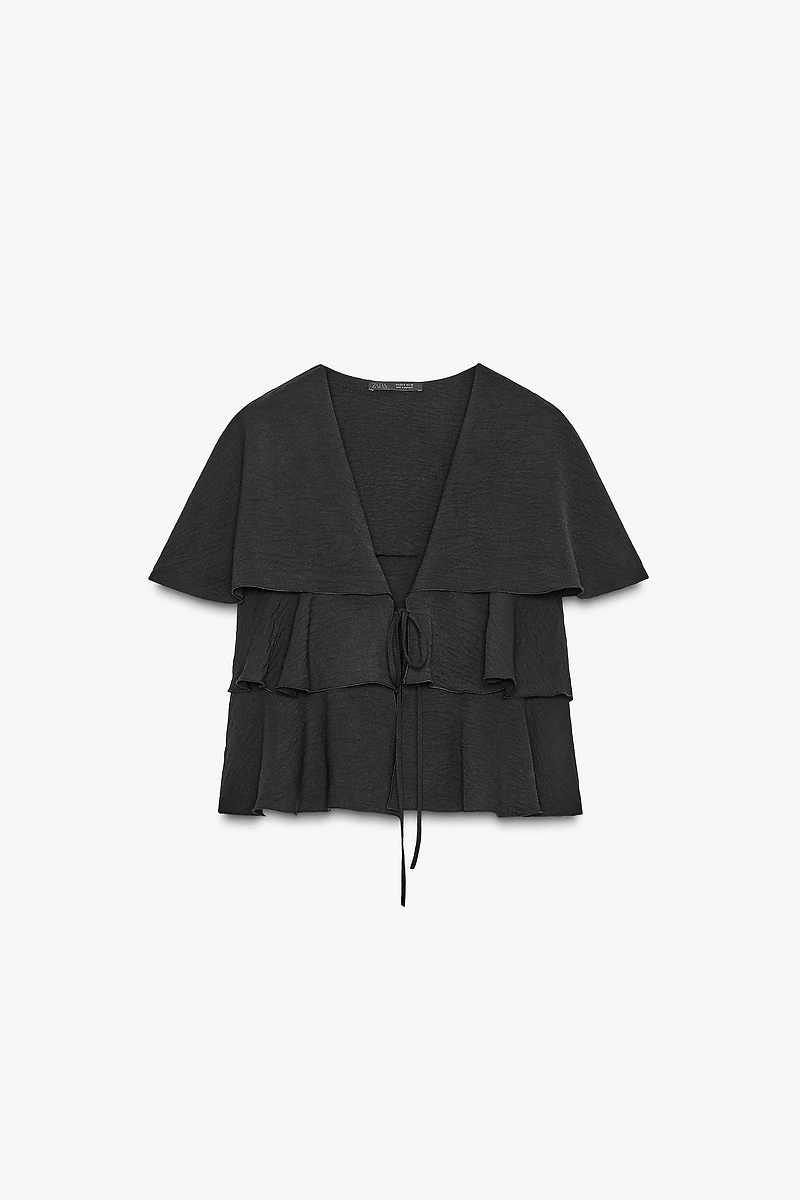 RUFFLED CAPE TOP