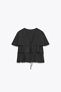 RUFFLED CAPE TOP