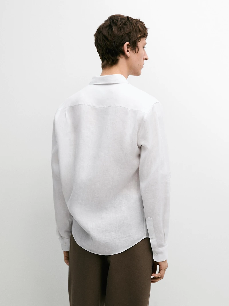 Extra fine regular fit linen shirt