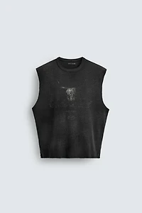 PRINTED KNIT TANK TOP