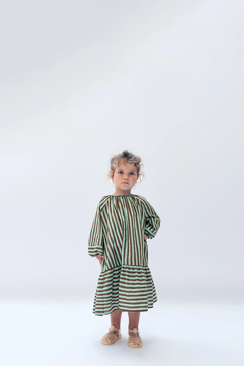 2-14 YEARS / WAVY STRIPED DRESS LIMITED EDITION