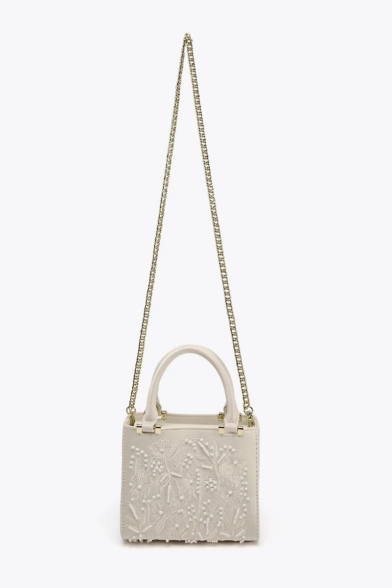 SATIN EFFECT PEARL BAG