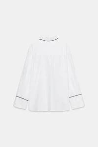 ZW COLLECTION CONTRAST POPLIN SHIRT