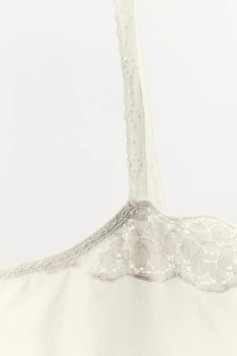 EMBROIDERED BEADED STRAPPY TOP