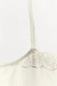 EMBROIDERED BEADED STRAPPY TOP