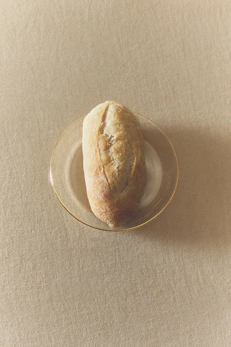 BOROSILICATE GLASS SIDE PLATE WITH RIM