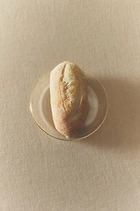 BOROSILICATE GLASS SIDE PLATE WITH RIM