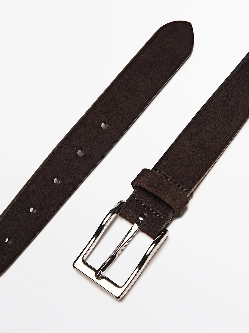 Plush nappa leather belt