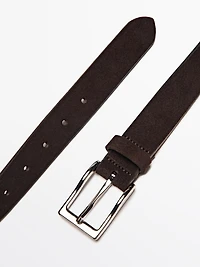Plush nappa leather belt