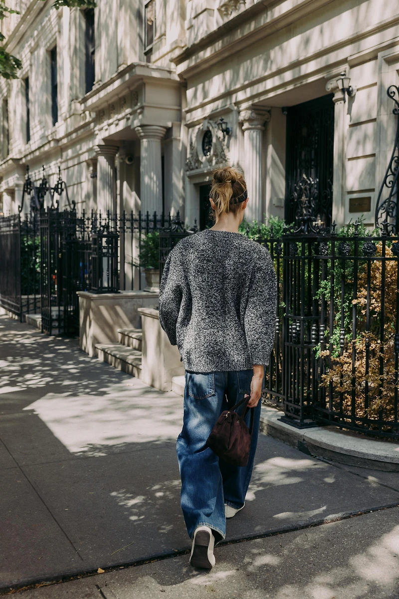 VESTE EN MAILLE MANCHES 3/4 BOUFFANTES