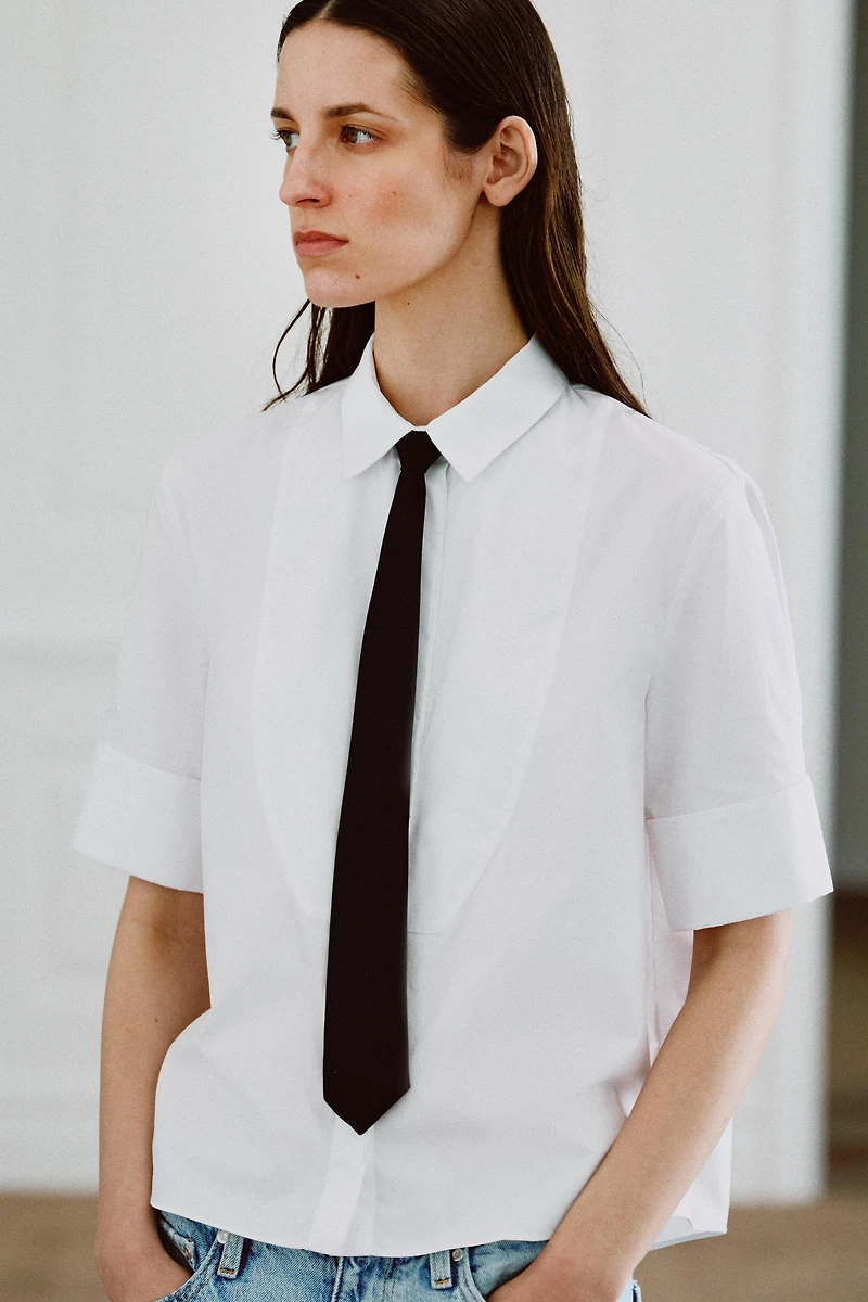 CHEMISE AVEC POITRINE ET CRAVATE ZW COLLECTION