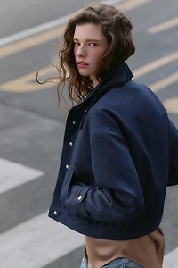 HIGH-COLLAR BOMBER JACKET