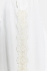 COMBINATION LINEN MIDI DRESS