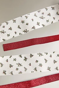 SET OF CHRISTMAS LEAF RIBBONS (SET OF 2)