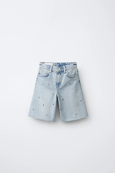 BERMUDA EN JEAN BIJOUX