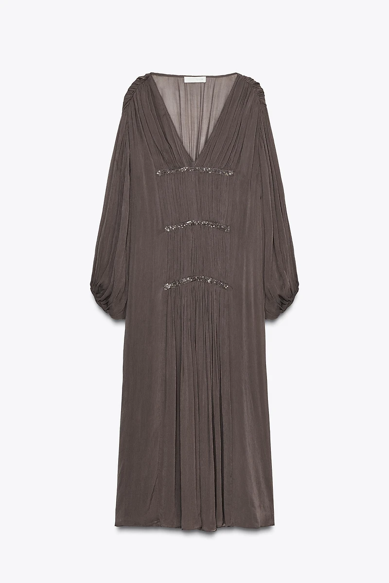 BEADED EMBROIDERED DRESS ZW COLLECTION