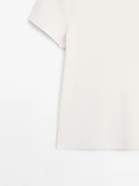 Heavy weight cotton T-shirt with seam detail