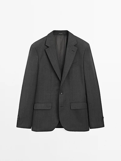 100% wool suit blazer