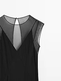 Long dress with sheer detail