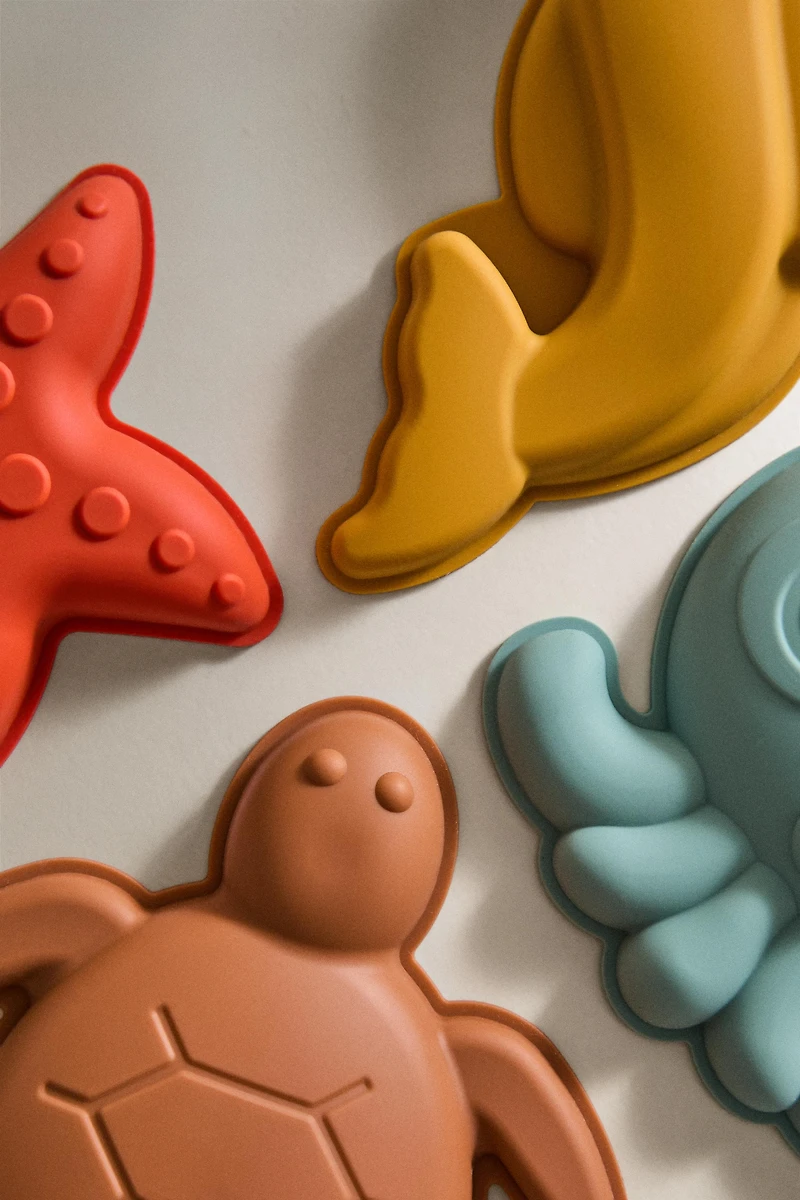 PACK MOULES PLAGE ENFANTS SILICONE (LOT DE 4)
