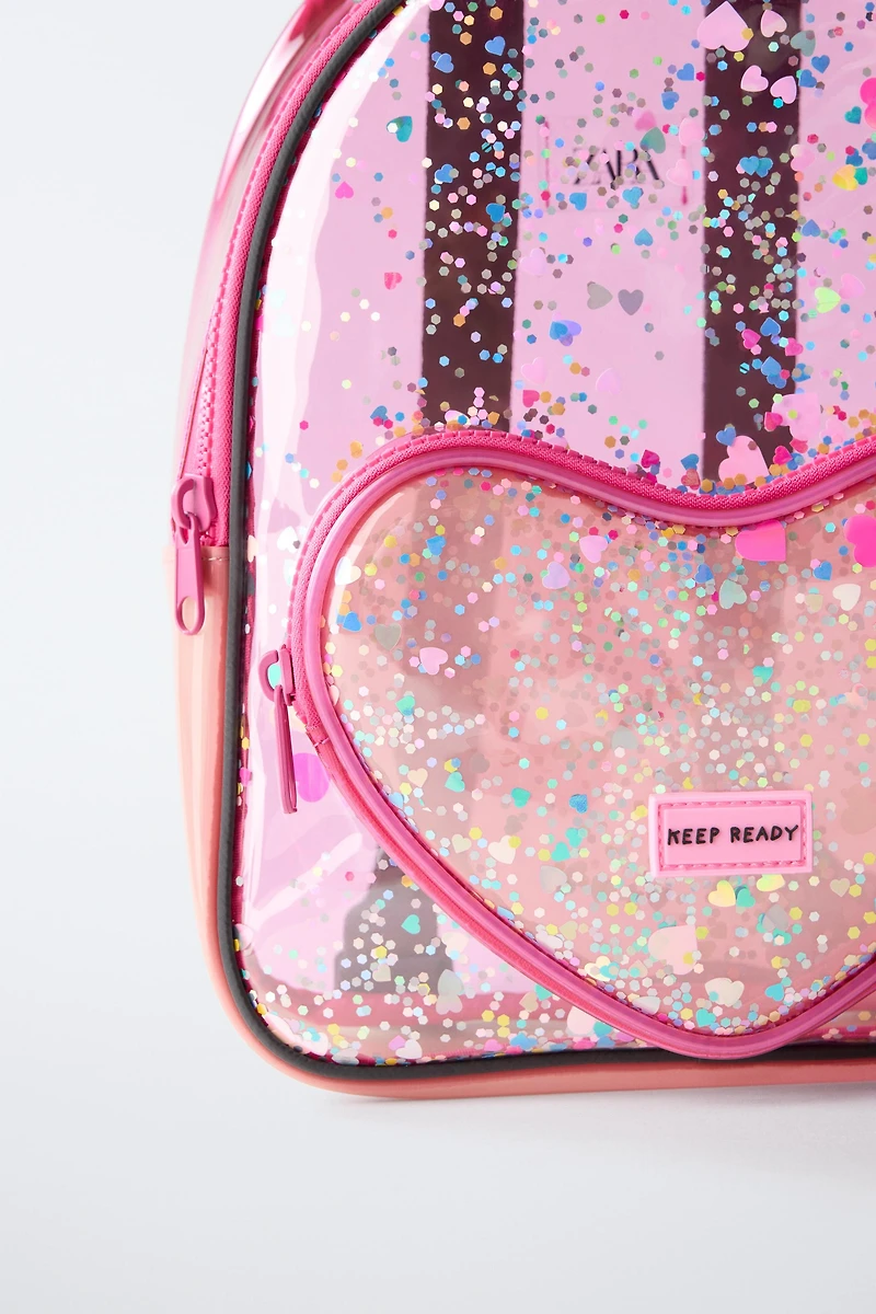 VINYL HEART MINI BACKPACK