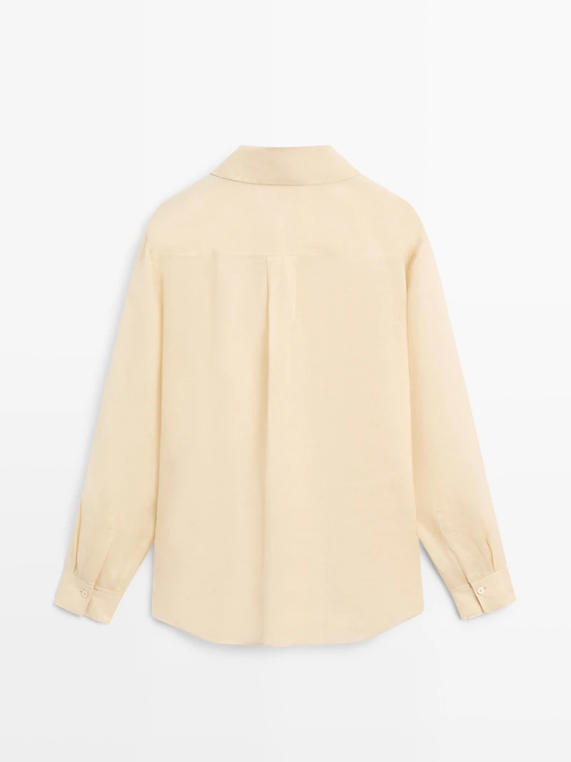 Flowing total look 100% ramie shirt