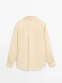 Flowing total look 100% ramie shirt