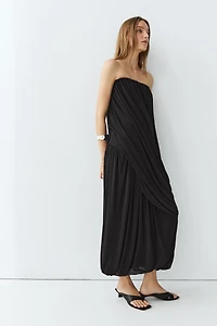 Balloon-effect flowing skirt