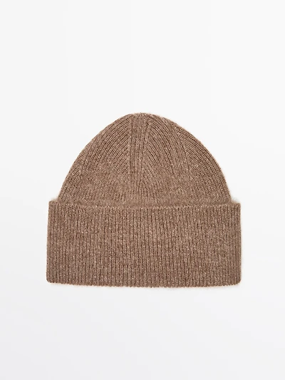 Bonnet en maille 100 % cachemire