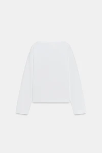 T-SHIRT COL BATEAU ÉTIQUETTE