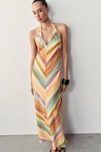 STRIPED LONG DRESS