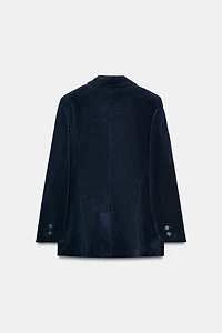CORDUROY BLAZER WITH SHOULDER PADS